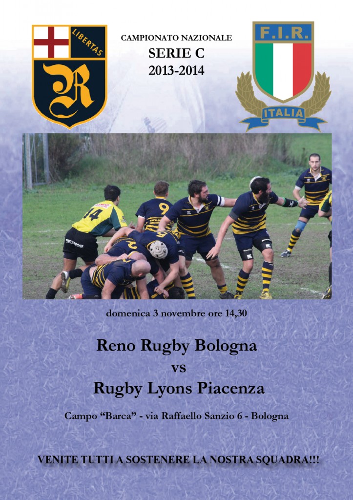 LOCANDINA RENO vs Lyons Piacenza