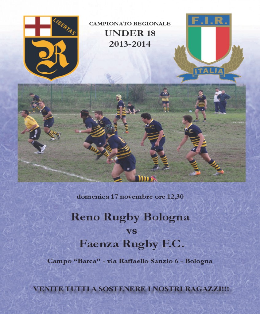 LOCANDINA Under 18 RENO vs Faenza