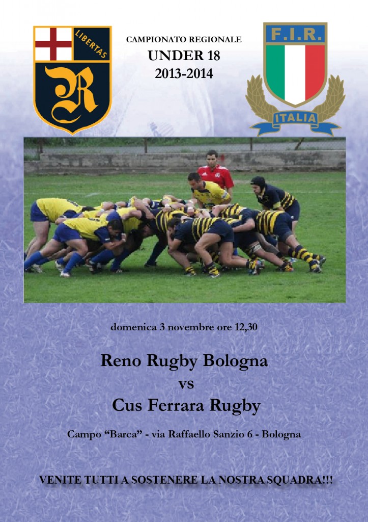 LOCANDINA Under 18 RENO vs Ferrara